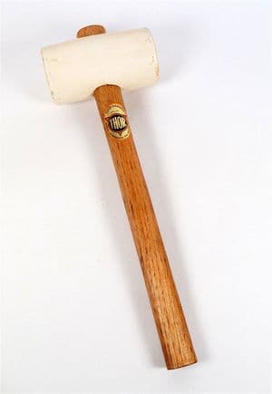 Vintage Tool Wood & Rubber Thor Hammer Co Shirley Birmingham Mallet Non Marking White Face