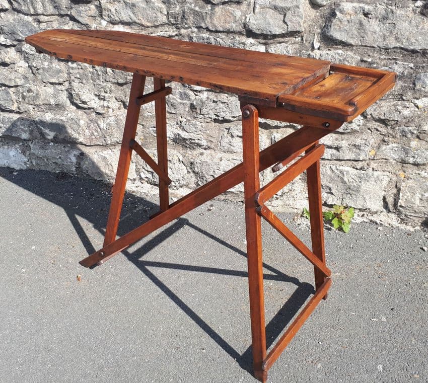 Vintage Traditional Folding Pine Wood Ironing Board Kitchen Shop Display Prop Country Cottage