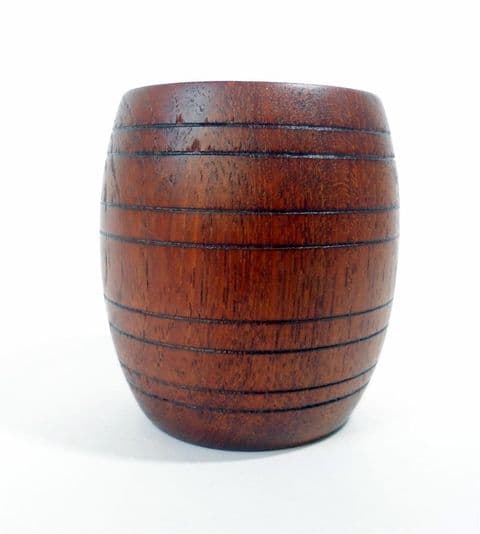 Vintage Treen HMS Ganges Teak Cigarette Pen Barrel 1930s Nautical Marine WW1 Desk Office Royal Navy