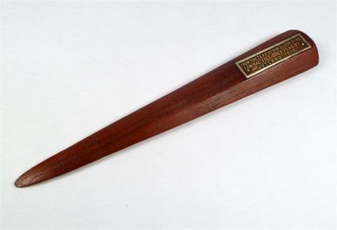 Vintage Treen HMS Iron Duke Teak Letter Opener Nautical Marine WW1 WW2 Royal Navy Admiral Jellicoe