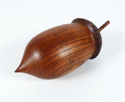 Vintage Treen Turned & Hand Carved Figural Wood Large Acorn Art Sculpture Stunning & Tactile