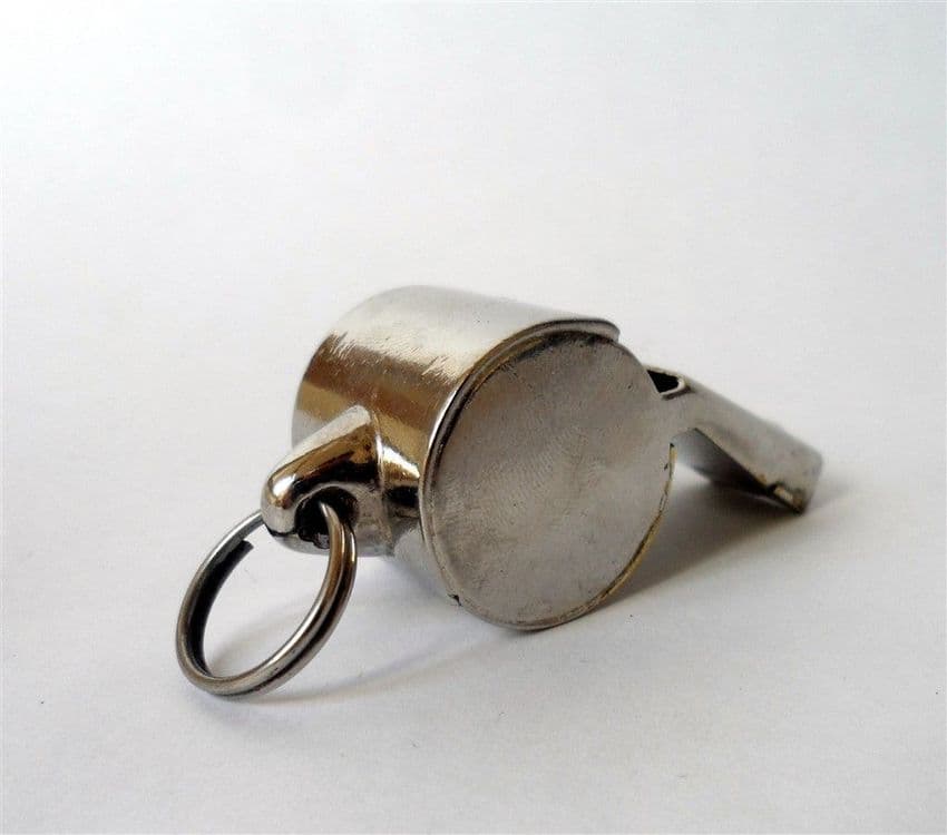 Vintage Unmarked Brass Whistle Circa 1960s Escargot Metal Teachers