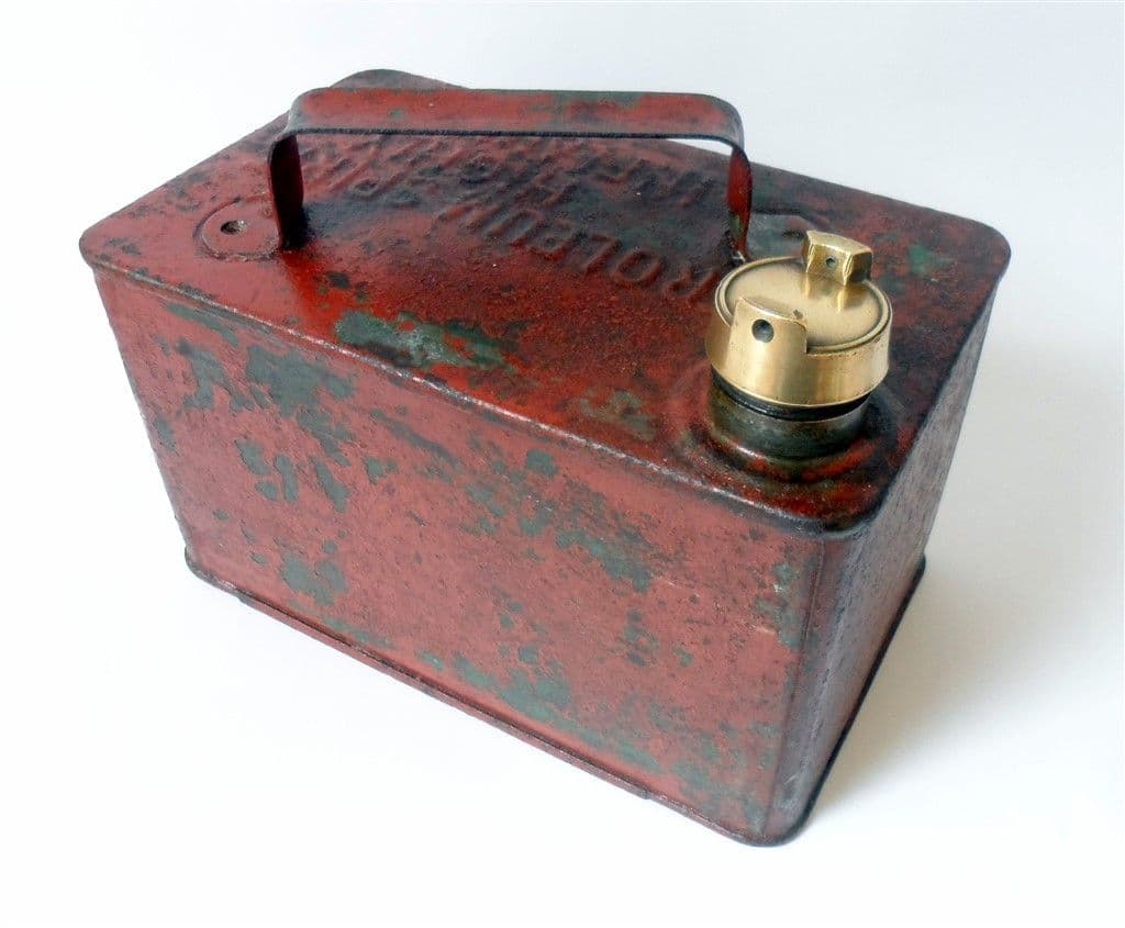 Vintage Valor Petroleum Spirit Petrol Fuel Can Circa 1950s Shed Garage ...