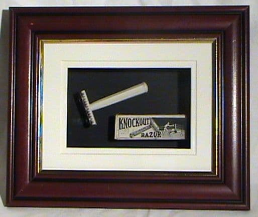 Vintage Visual from Retonthenet Barber Shaving Knockout Boxing Safety Razor Original Box Ideal Gift