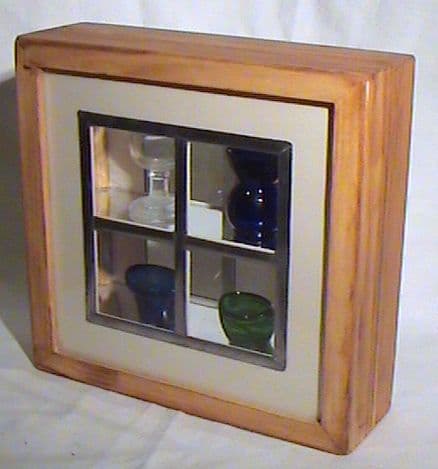 Vintage Visual from Retonthenet Blue Green Clear Eye bath in Pine Window Box Ideal Gift Optician Med