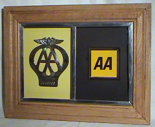 Vintage Visual from Retonthenet The AA Badge Contrast Frame Classic Retro Car Automobilia