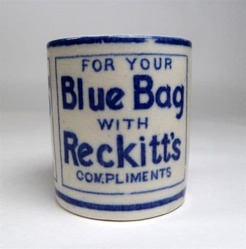 Vintage Washing Laundry Reckitt's Bag Blue Reckitt & Coleman Hull Dolly Bag Pot 1950s Dolly Blue