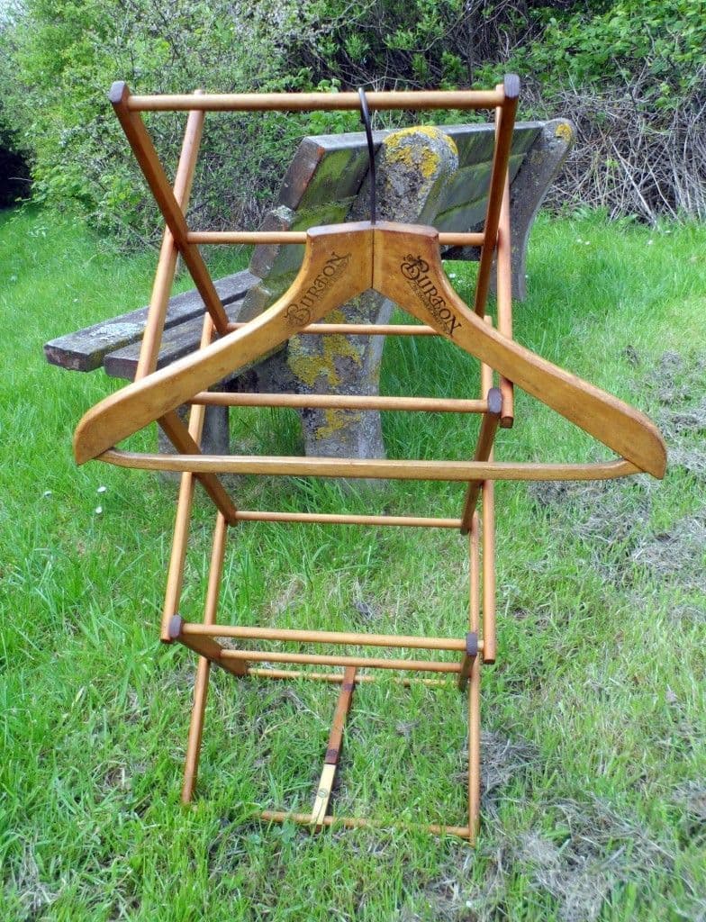 Vintage Washing Laundry Small Wooden Concertina Clothes Maiden Horse