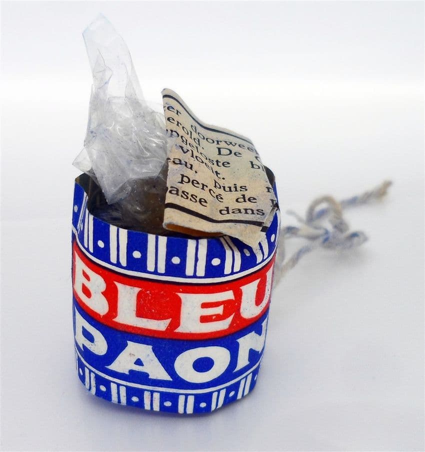 Vintage Washing Laundry Ultramarine Peacock Blue Bleu Paon Belgium Dolly Bag Like Reckitt's