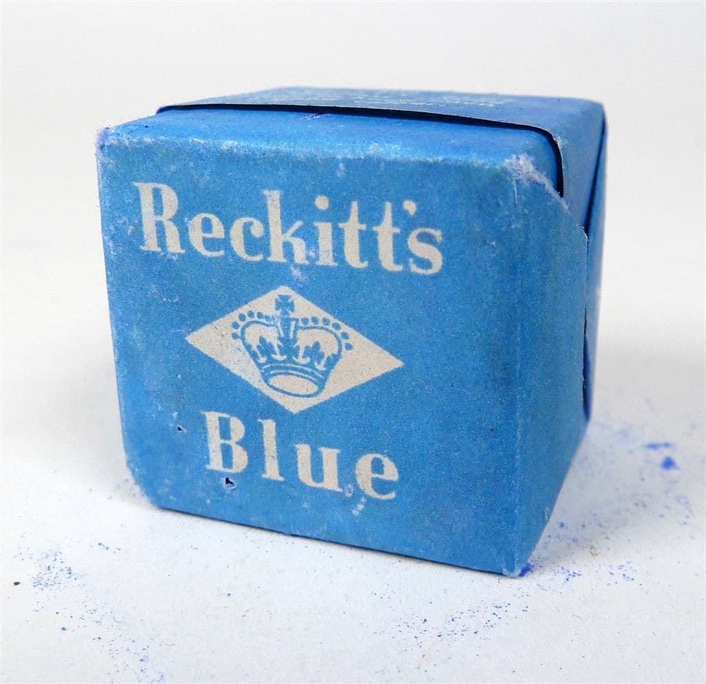 Vintage Washing Laundry Whitener Reckitt s Paris Crown Blue Square Cube ...