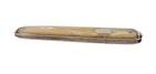 Vintage White Celluloid Shield Cartouche Folding Folder Pocket Pen Knife Forged Steel Foreign 1930s