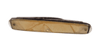 Vintage White Celluloid Shield Cartouche Folding Folder Pocket Pen Knife Forged Steel Foreign 1930s