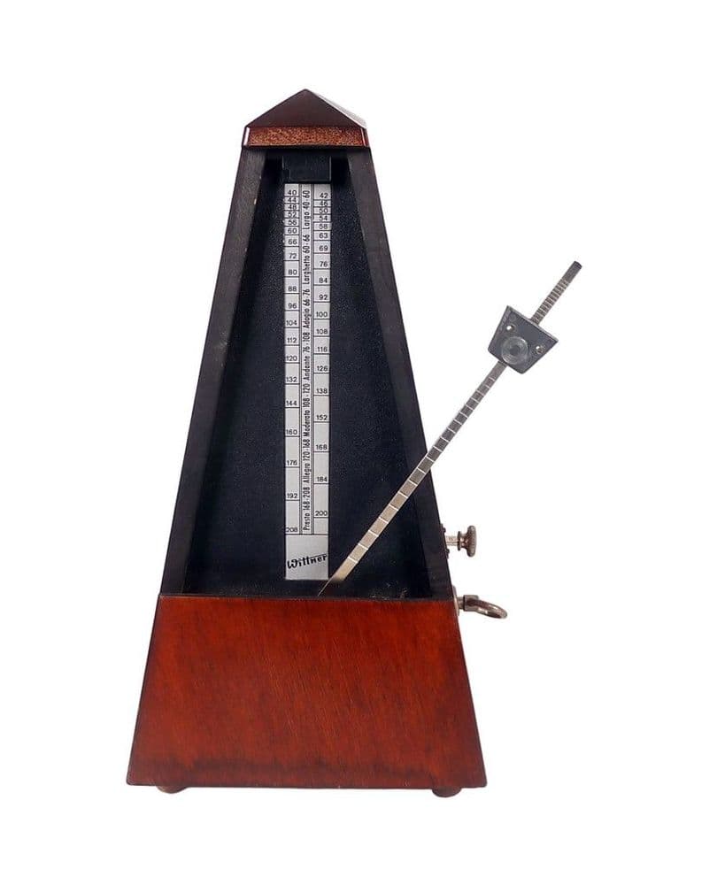 Vintage Wittner Germany Maelzal Type Clockwork Metronome Wood Wooden Casing FWO Music Piano Musical