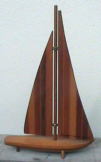 Vintage Wood Wooden Boat Yacht New Zealand Timber Sovereign Woodworkers Ltd, Circa 1960s