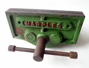 Vintage Wood Working Tool Marples Sheffield England Woodworkers Bench Vice Green Shed Garage