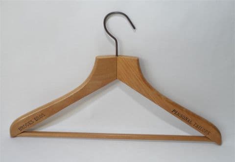 Vintage Wooden Advertising Coat Hanger Brook Bros. US USA Brothers Personal Tailor Circa 1950s