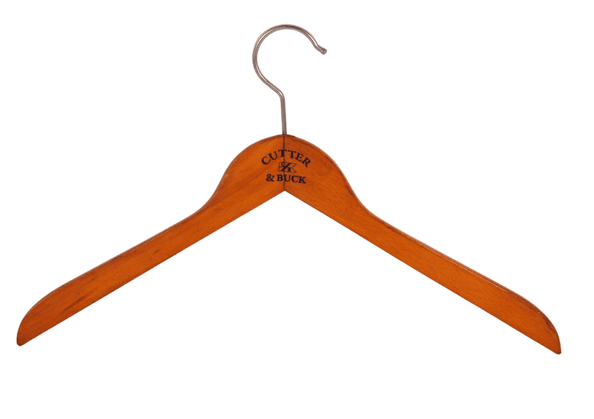 Vintage Wooden Advertising Coat Hanger Coathanger Cutter & Buck 1990s Golf Golfing Sports