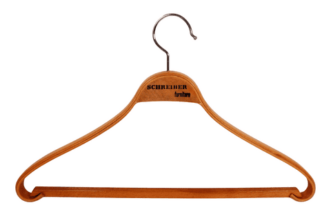 Vintage Wooden Advertising Coat Hanger Coathanger Schreiber Furniture 1970s Stunning Design