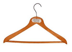 Vintage Wooden Advertising Coat Hanger Leslie Soulsby Suits Ltd Bolton Blackburn Circa 1950s