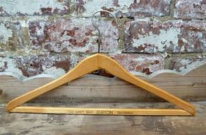 Vintage Wooden Advertising Coat Hanger You Can't Beat BURTON Tailoring! Circa 1970s