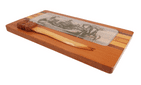 Vintage Wooden Cheese Tray  & Knife New Zealand Timber Sovereign Woodworkers Ltd 1970s Native Woods