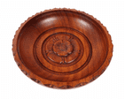 Vintage Wooden J Smith Carved Wood Bowl 9