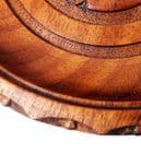 Vintage Wooden J Smith Carved Wood Bowl 9