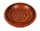 Vintage Wooden J Smith Carved Wood Bowl 9