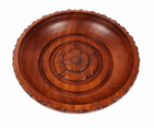 Vintage Wooden J Smith Carved Wood Bowl 9