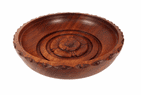 Vintage Wooden J Smith Carved Wood Bowl 9