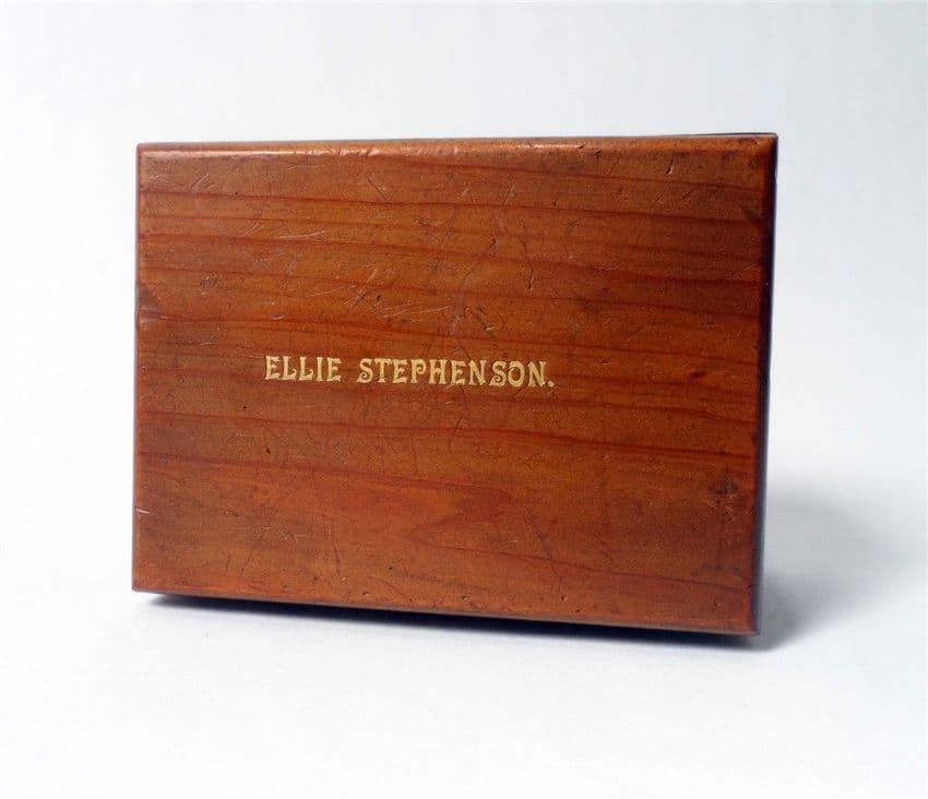 Vintage Wooden T G Newby of Keswick Cedar Trinket Jewellery Sewing Box Ellie Stephenson