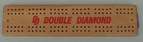 Vintage Wooden Wood Advertising Double Diamond DD Ale Pub Crib Cribbage Board Card Game Circa 1960s
