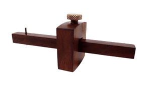 Vintage Woodworking Tool Small 5.25" Wood & Brass Mortise Marking Gauge Maker Carpentry Sculpture