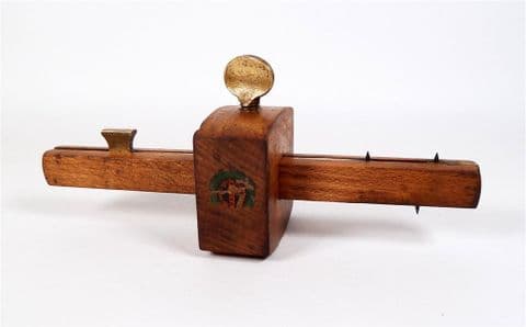 Vintage Woodworking Tool Wood & Brass Mortise Elvicta Marking Gauge Elliott Lucas Cannock Sculpture