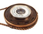 Vintage Zodiac Signs Ceramic Faced Aneroid Barometer 1950s Horoscopes Astrology Air Pressure