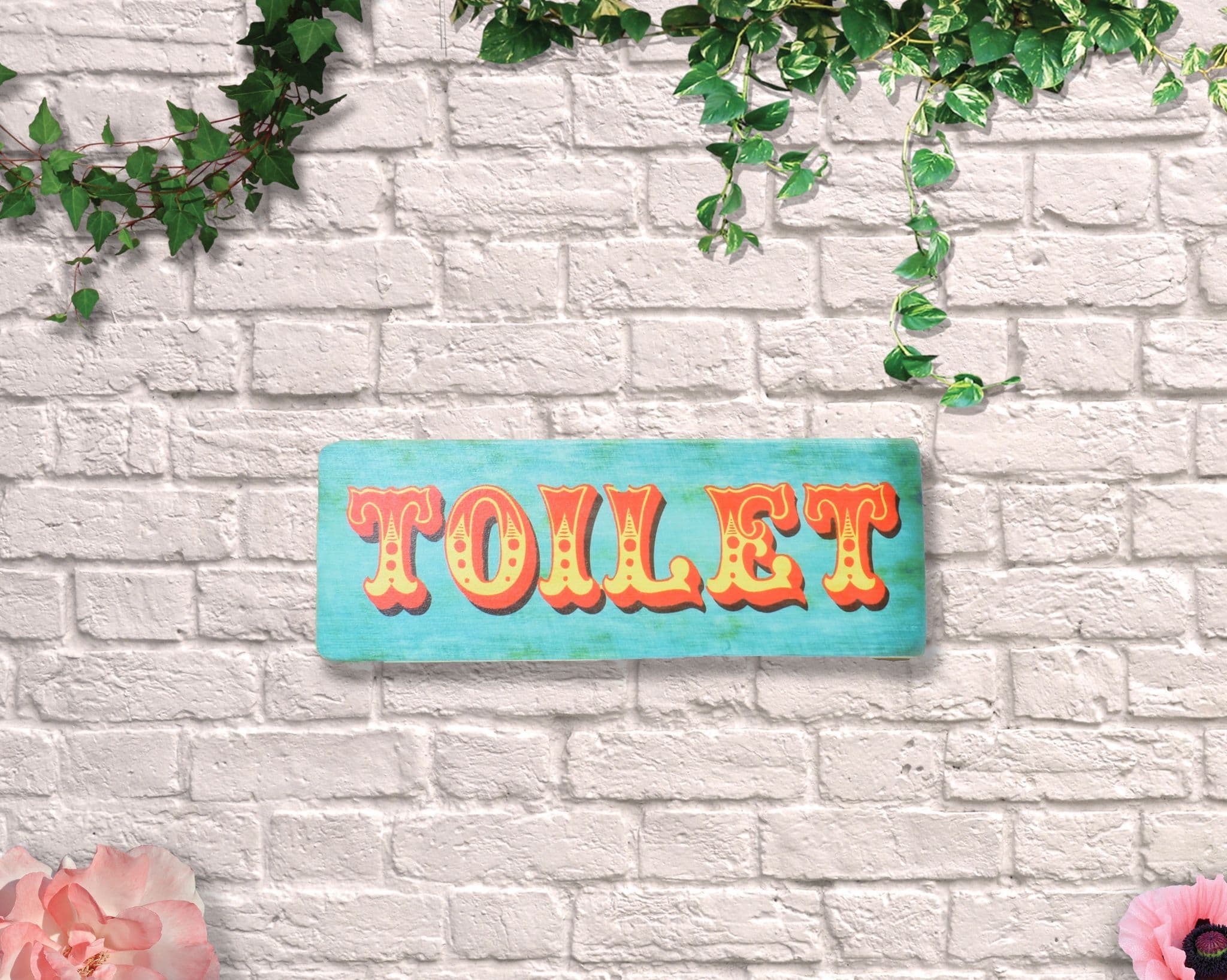 Painted Toilet Circus Sign