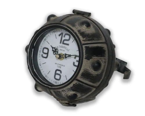 22cm Industrial Round Desktop Clock
