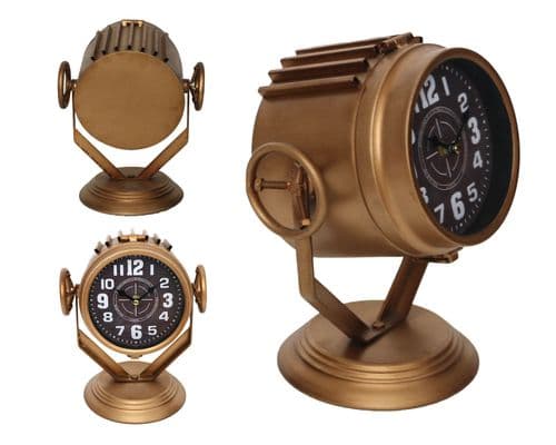 26cm Brass Search Light Clock