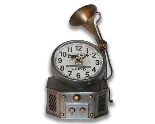 29cm Phonograph Steam Punk Desk Top Clock