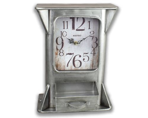 35cm Clock With Draw, Wall Or Desk Top