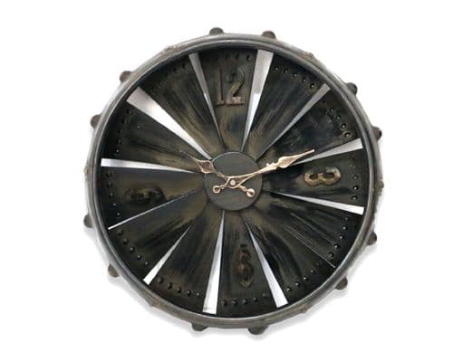 40cm Iron Industrial Wall Clock CARTON OF 6.