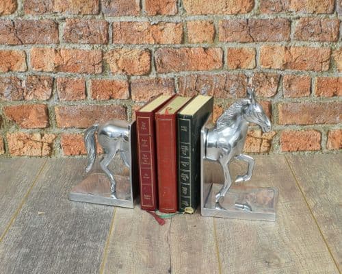 Aluminium Horse Bookends