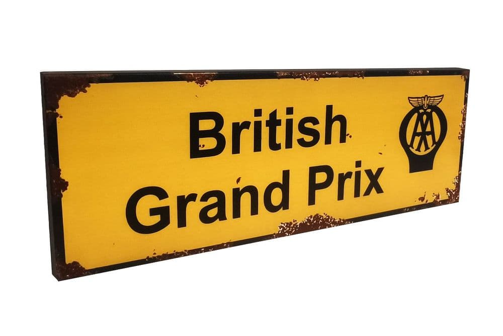 Grand Prix Real Rusty Metal Sign 58cm x 20cm