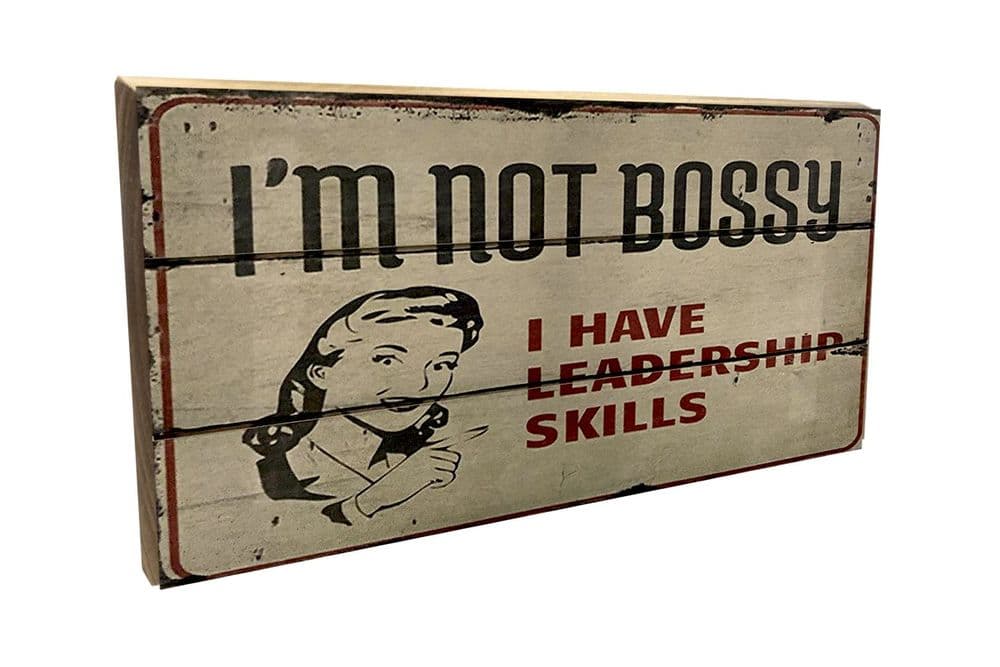 Leadership Aged Wooden Sign 40cm x20cm