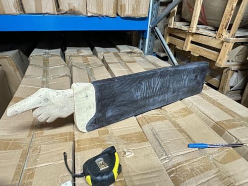 Pallet clearance of x200 hand carved mahogany pointing signs unprinted £2 each