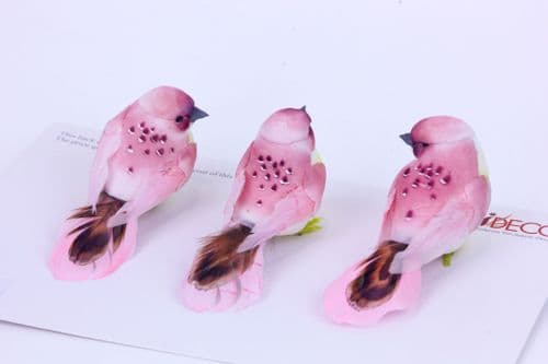 Pink Sparrow 8cm PACK OF 24, 80p EACH