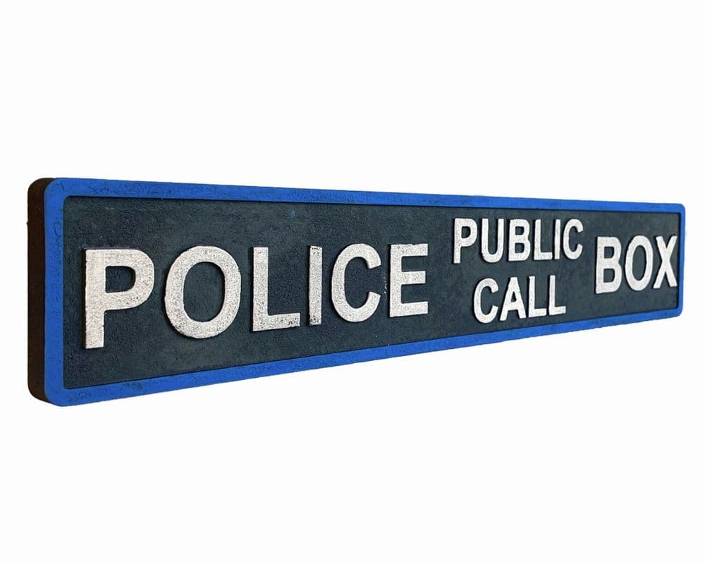 POLICE CALL BOX ANTIQUE FINISH LETTER FINISH TO DESIGN