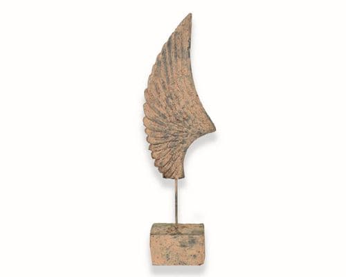 Reproduction Antique Stone 62cm Angel Wing