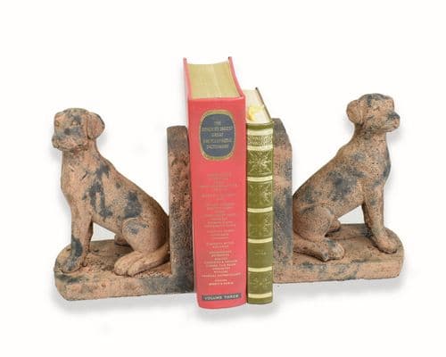 Reproduction Antique Stone Dog Bookends