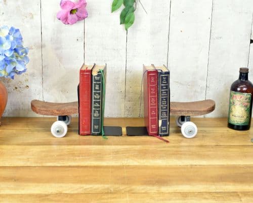Retro Skate Board Book Ends